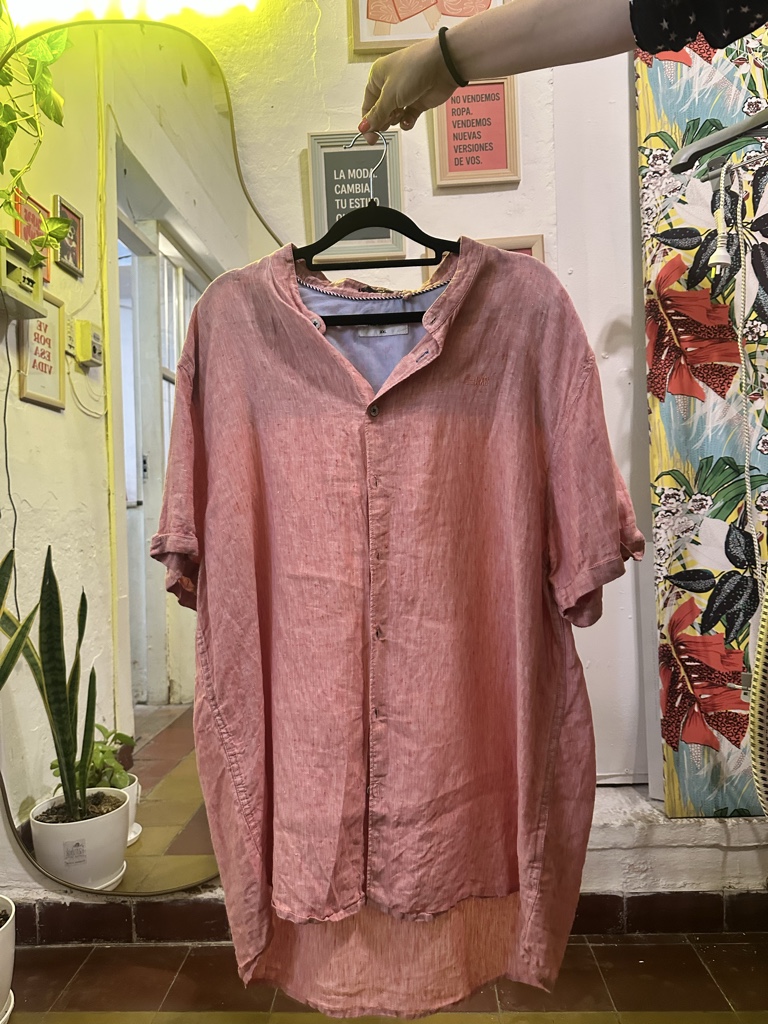 Camisa rosa oversized