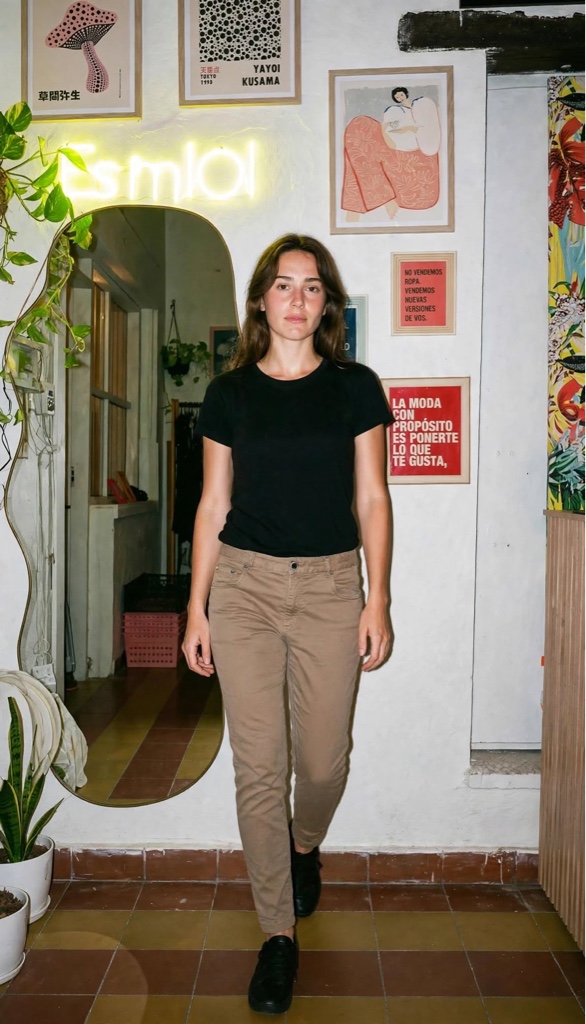 Pantalon beige recto talle 44