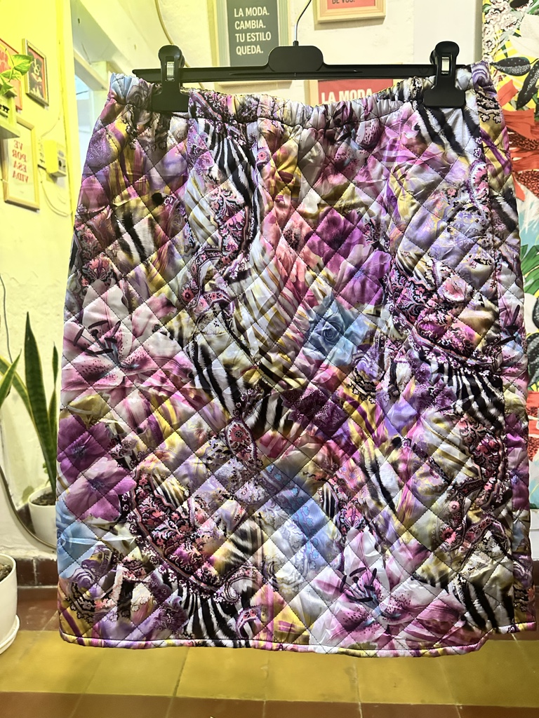 Falda estampada multicolor