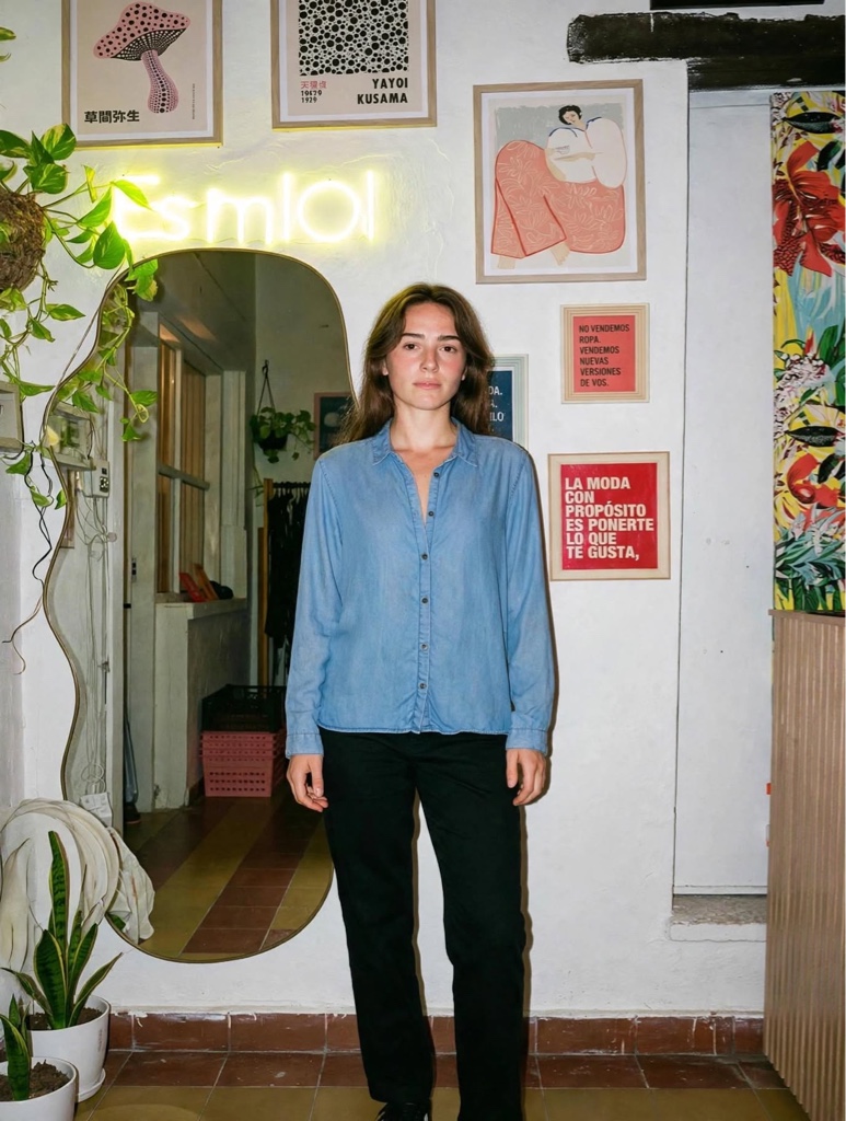 Camisa celeste azul denim Talle M