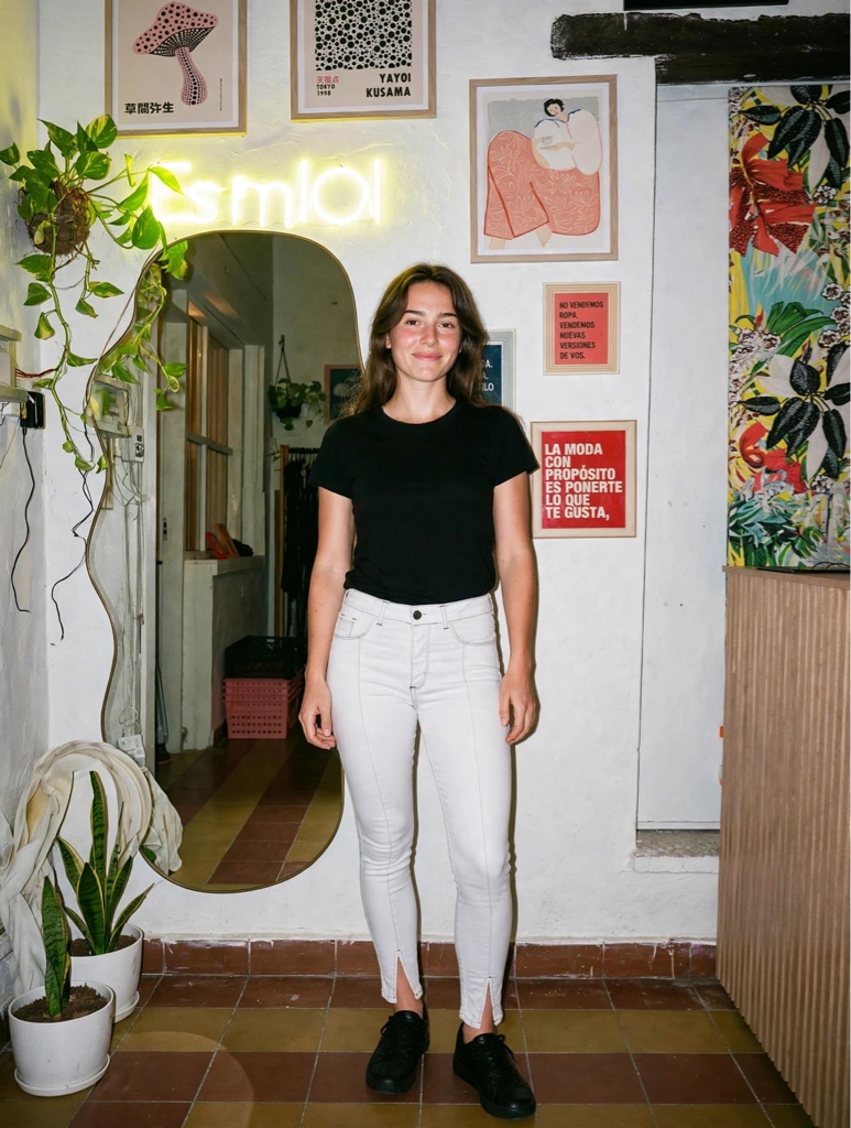 Pantalon blanco tiro alto T 38 Las Pepas