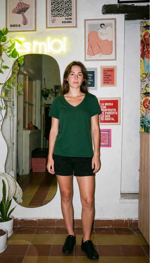 Remera verde Wanama talle S