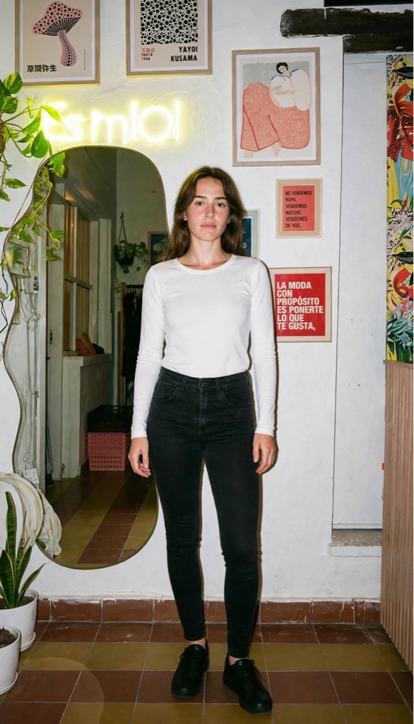 Pantalon negro tiro medio T 38