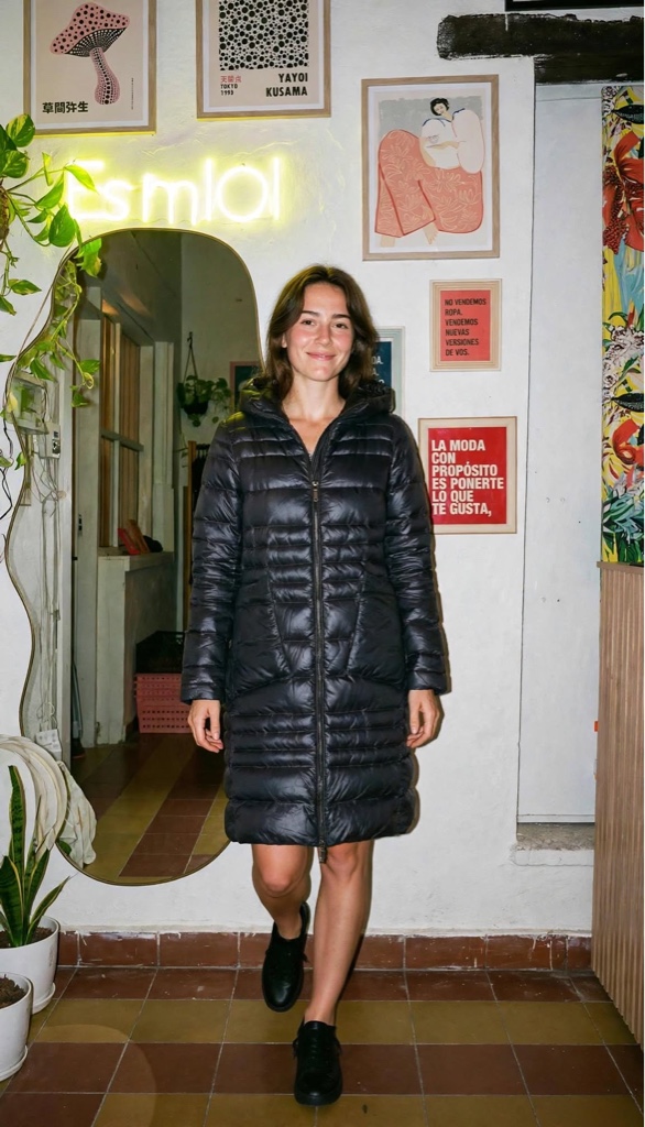 Campera negra acolchada