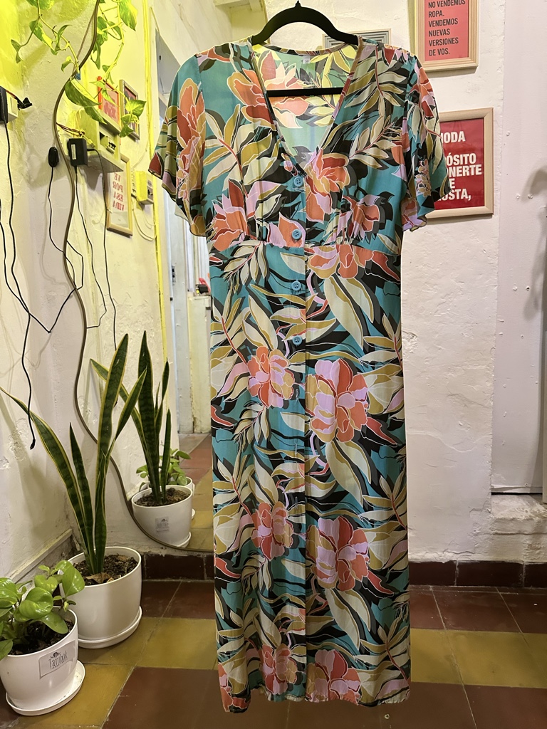 Vestido- kimono floral multicolor