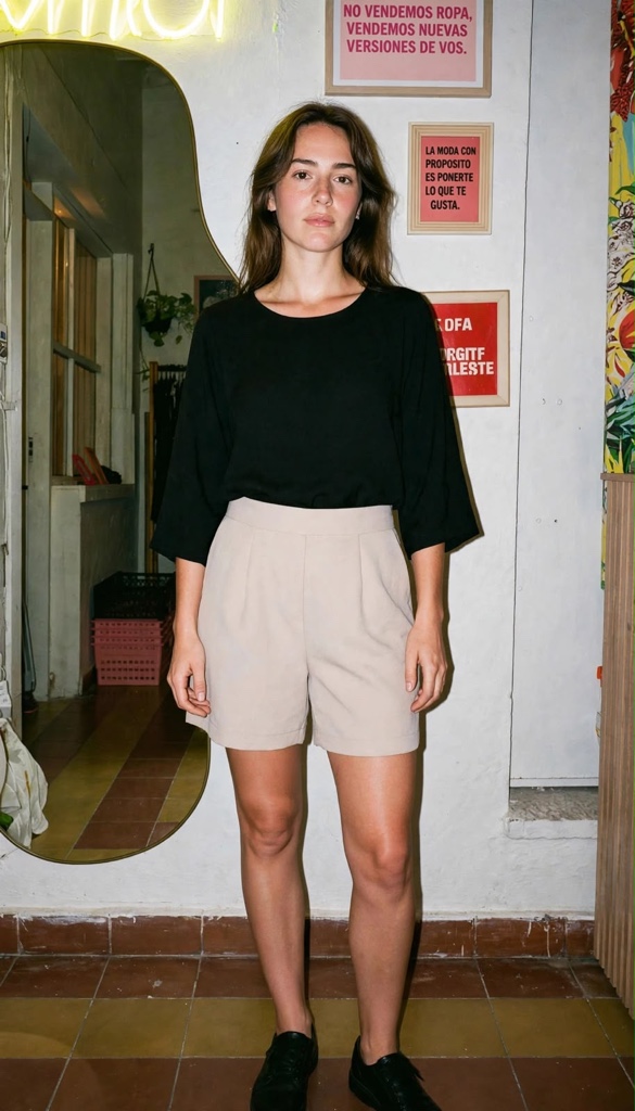 Short beige talle S