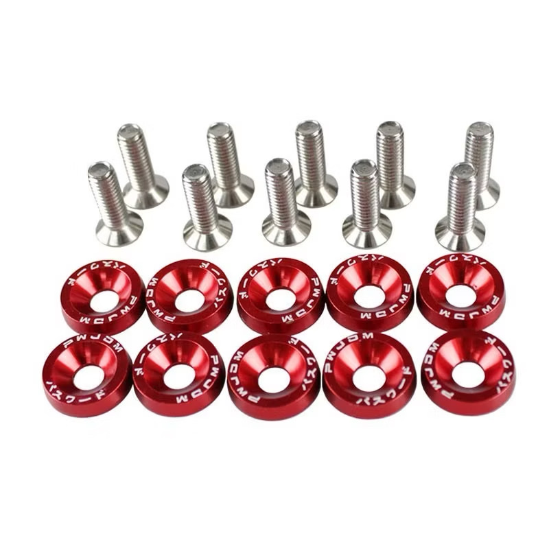 Arruelas anodizada vermelho