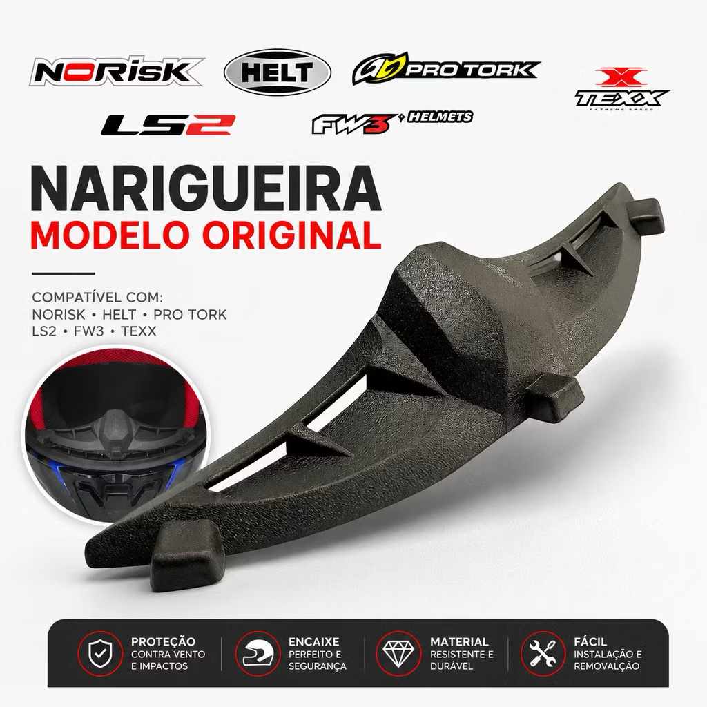 Narigueira Modelo Original Ls2 Norisk Pro Tork FW3 Normaii Texx Helt