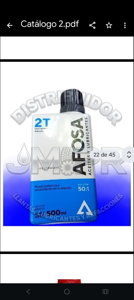 Afortis 2T aceite 500ml