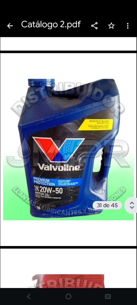 Valvoline 20W-50 motor