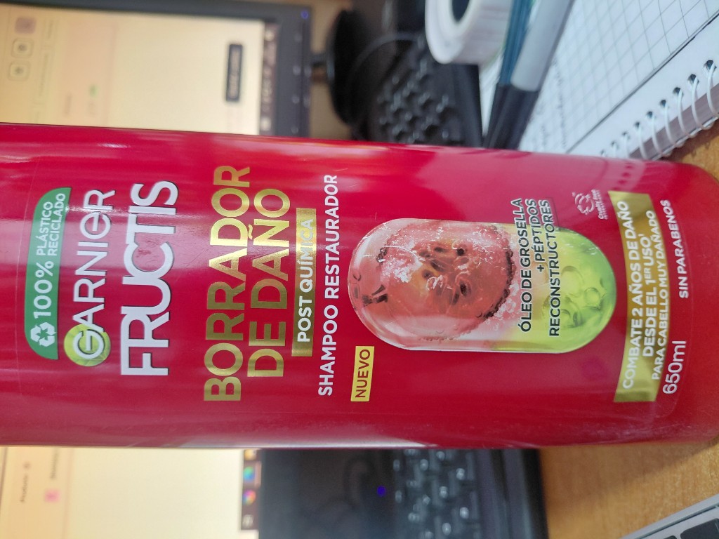 Shampoo Garnier Fructis Borrador