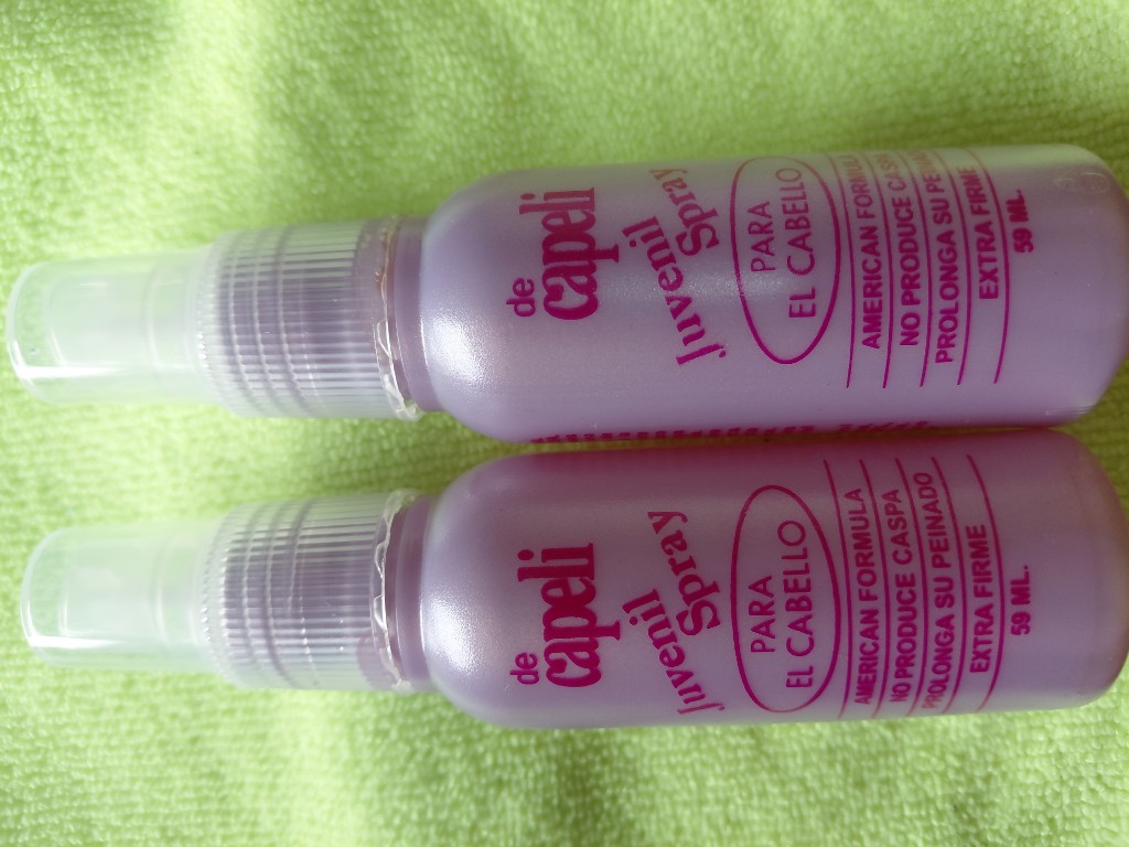spray fijador p/ cabello pequeño capeli