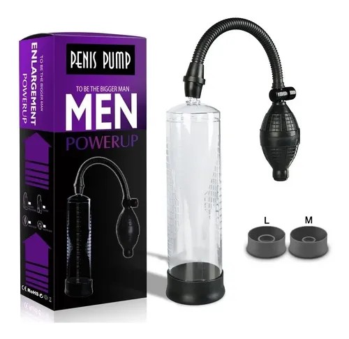 Copa de masturbación masculina de silicona, bomba Manual para pene, alargador de pene, entrenador, Juguetes sexuales bomba de vacío a presión bomba