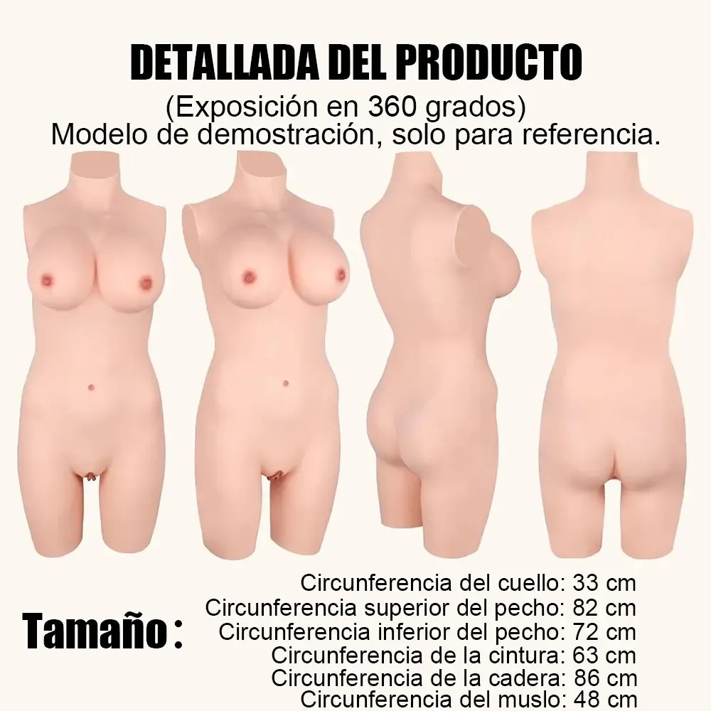Los Senos De Silicona Un Cofre Falso Natural Gigante Grande pesa 2.2 kilos y peso recomendado de la persona de 50 kilos a 95kg medidas de 1.65cm o más