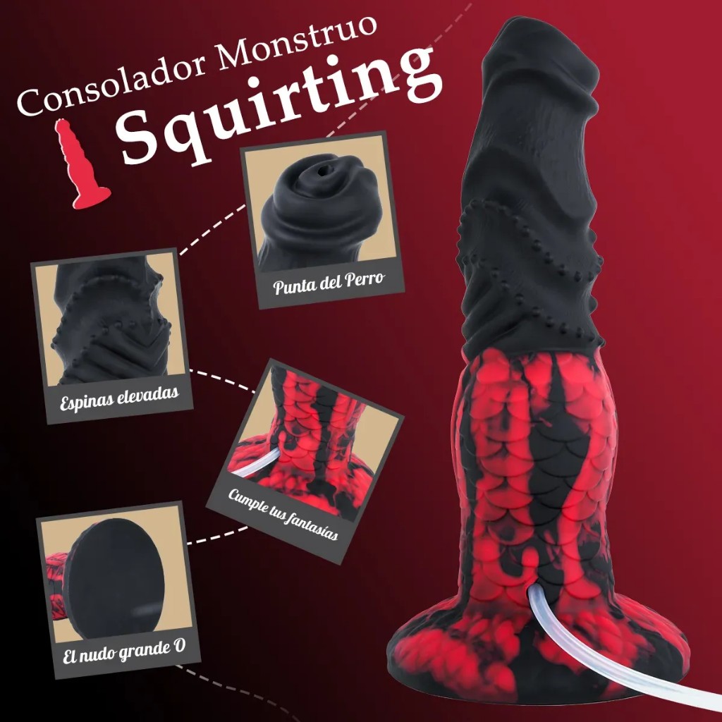 Consolador Squirting Realista Pene Eyaculation De Monster