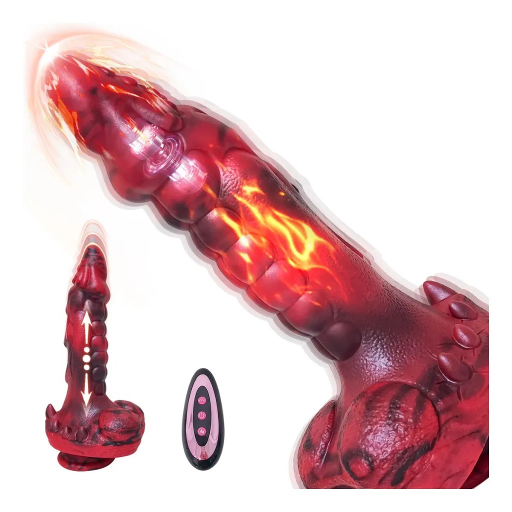 Consolador Vibrador De Pene Realista Dragón Telescópico 23cm