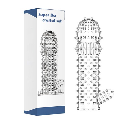 JAPAN CRYSTAL SPIKE SLEEVE funda de pene reutilizable
