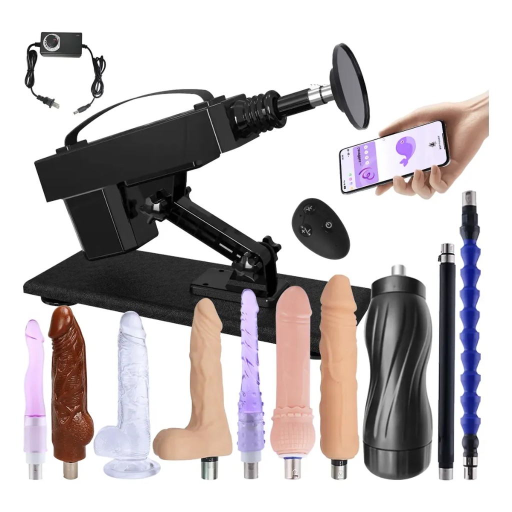 Maquina Sexual 8pcs Dildo Automática Retráctil App Control