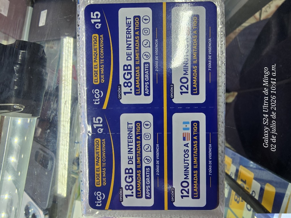 TARJESTAS TIGO 2 OPCION
