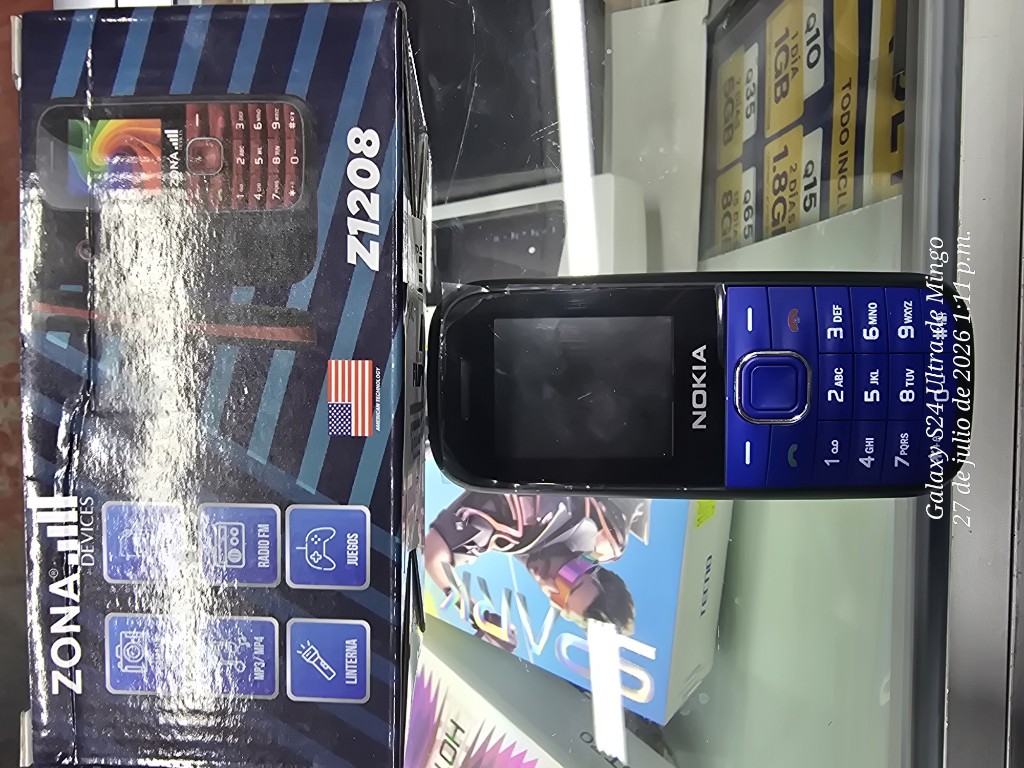 TELEFONO FRIJOLITO ZONA NOKIA Z1208 LIB DUAL AZUL/NEGRO