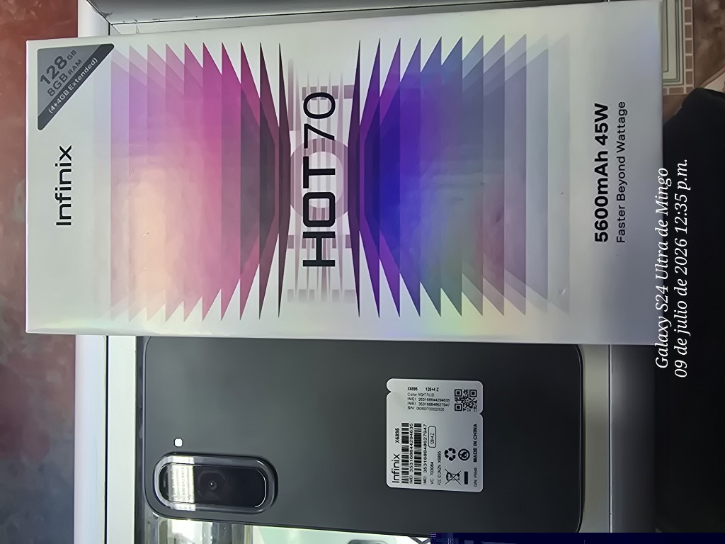 TELEFONO SMARTPHONE INFINIX HOT 70 LIB DUAL NEGRO 128×4+4(8)