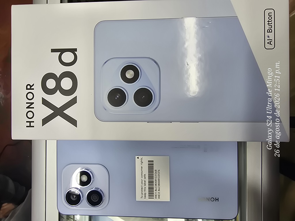TELEFONO SMARTPHONE HONOR X8D LIB DUAL CELESTE 256×8+8(16)