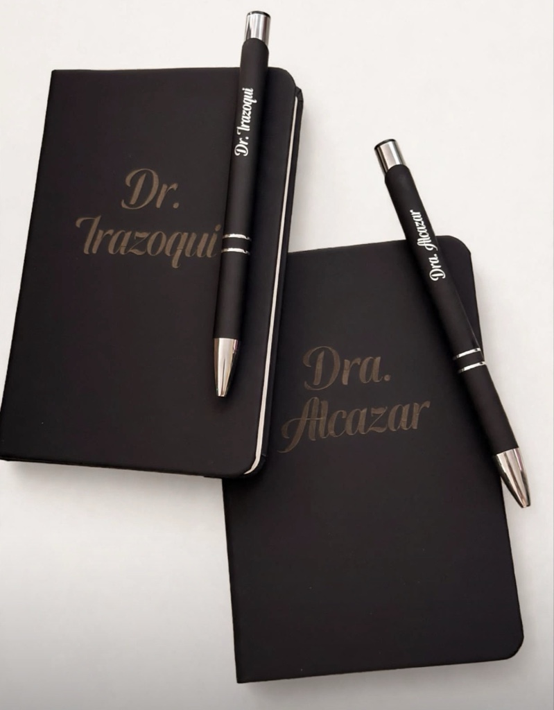 Kit libreta y pluma grabado láser