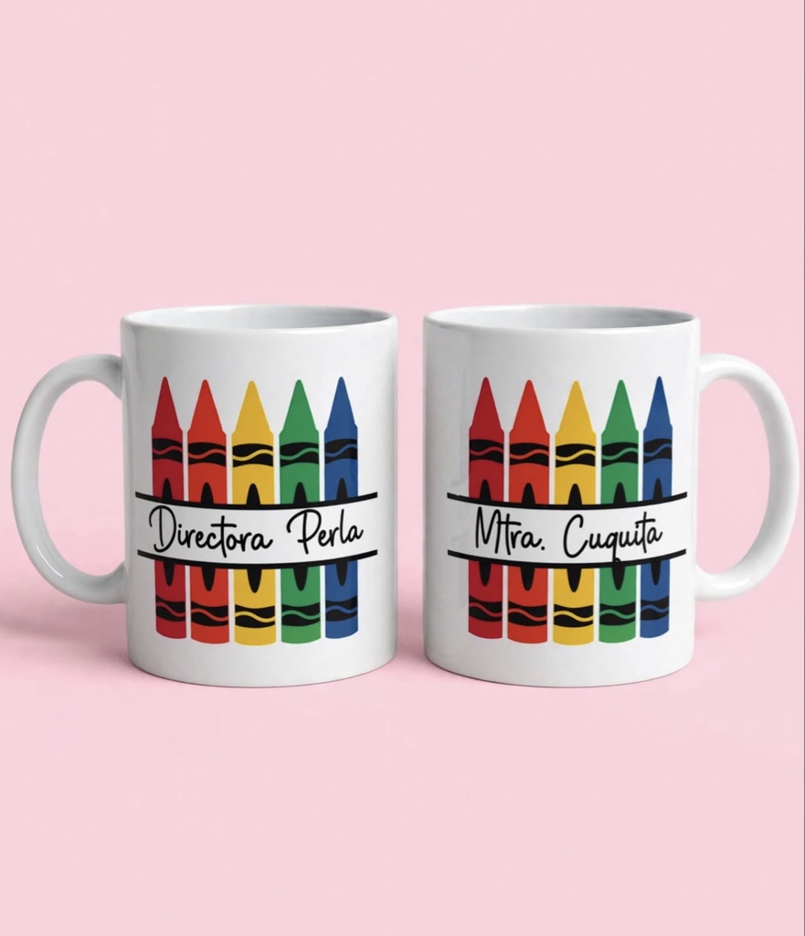 Taza personalizada crayon