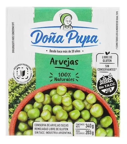 DOÑA PUPA ARVEJA 340GR