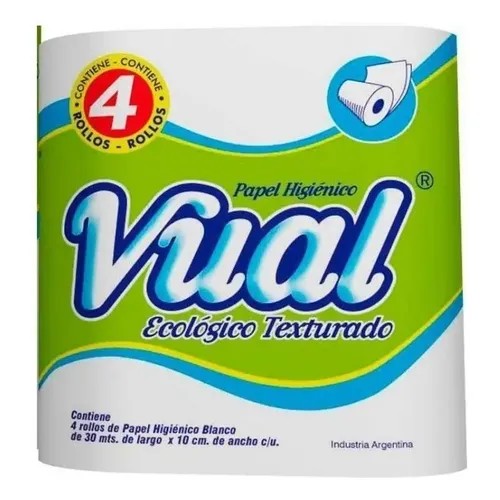 PAPEL HIGIÉNICO VUAL x4 de 30m