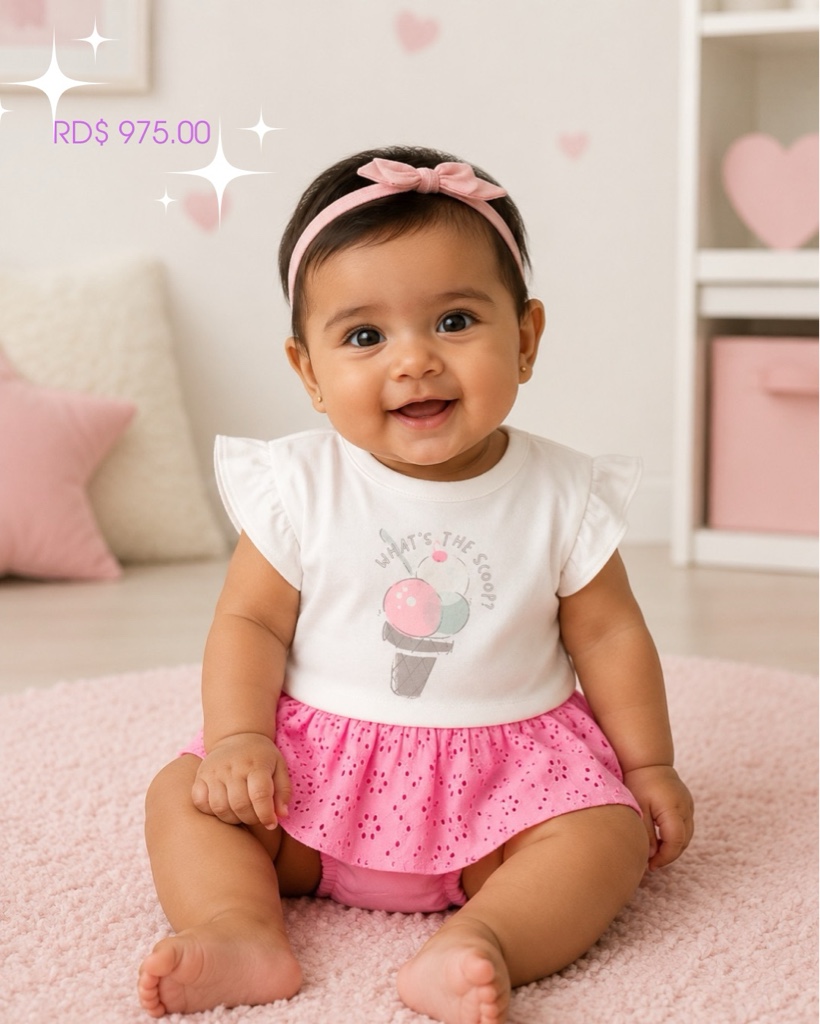Set 2 piezas Girls 3M | Helado | Blusa + Pantalón