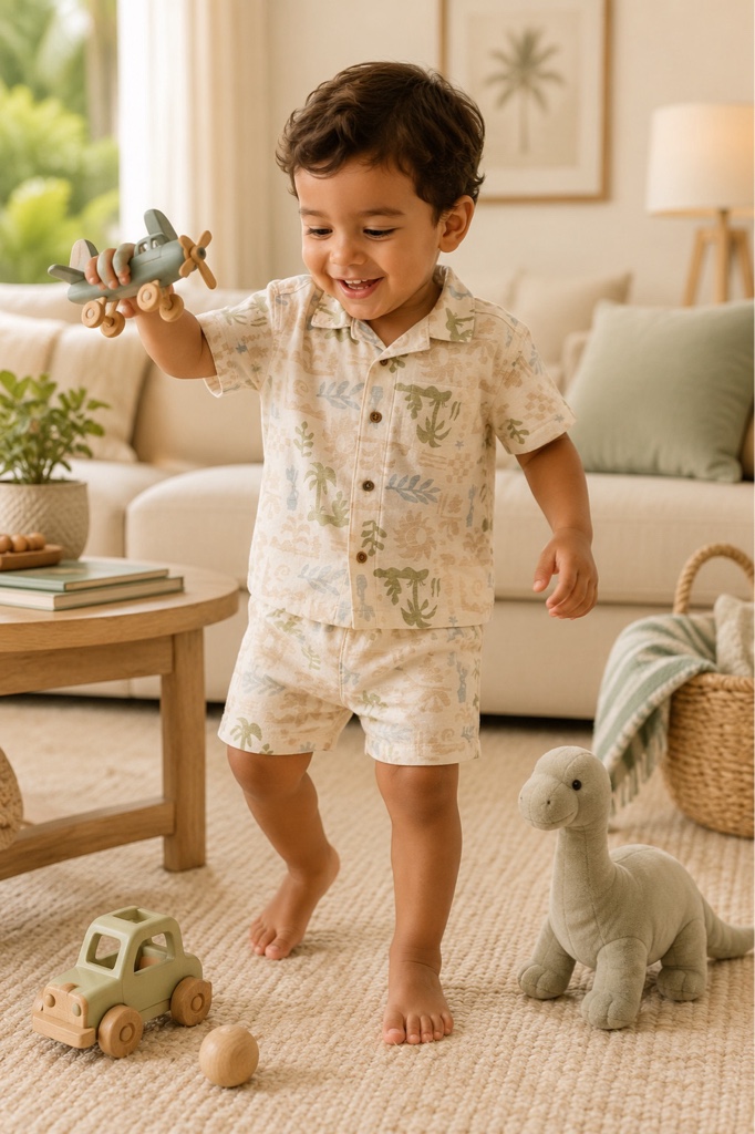Set 2 Piezas Boys  2T | Tropical | Camisa y Pantalón