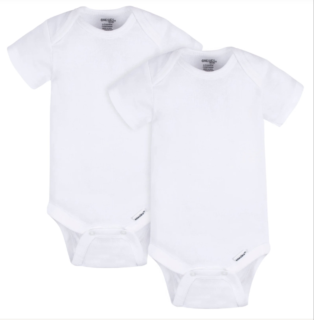 2 baby neutral blanco -bodysuit corto