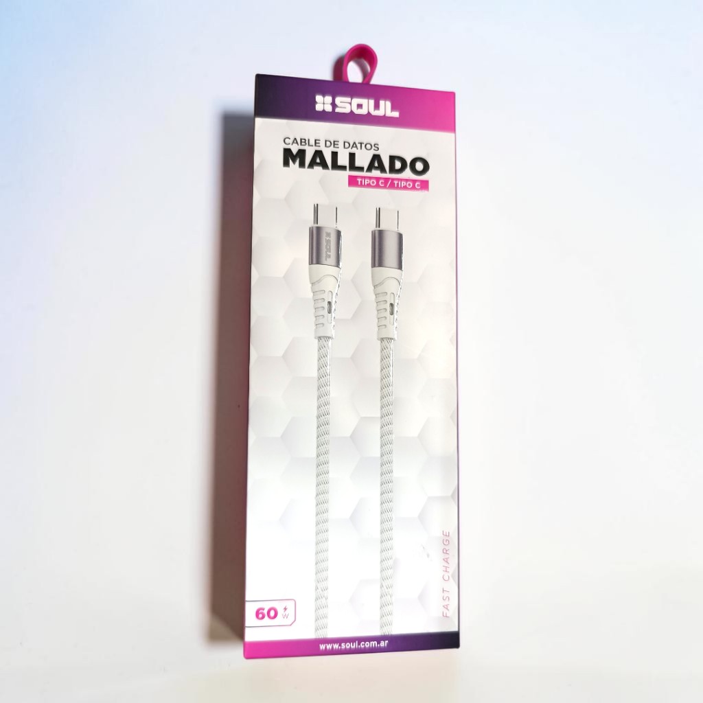 CABLE MALLADO SOUL C A C 60W CARGA RÁPIDA