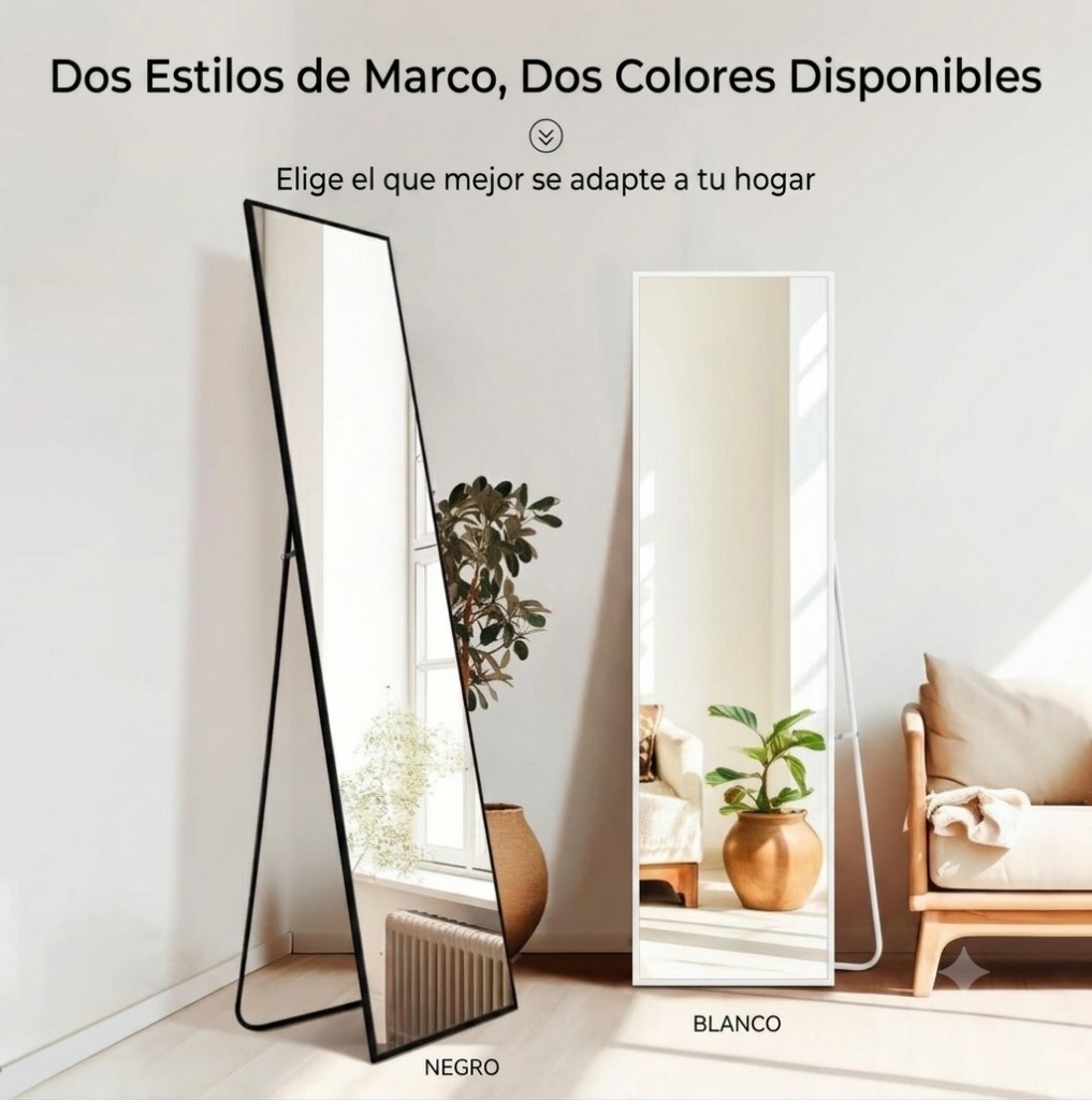 Espejo complejo  con soporte de piso