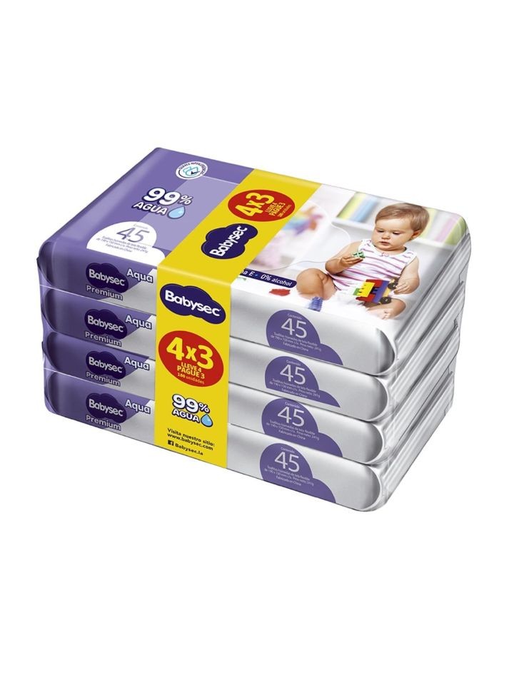 Babysec Toallitas humedas Aqua 4x3