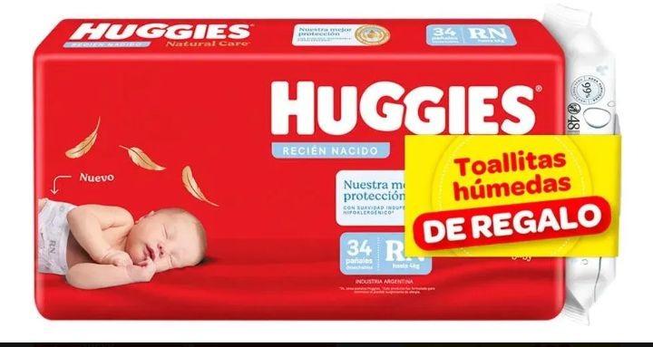 Huggies Natural Care pañales RN