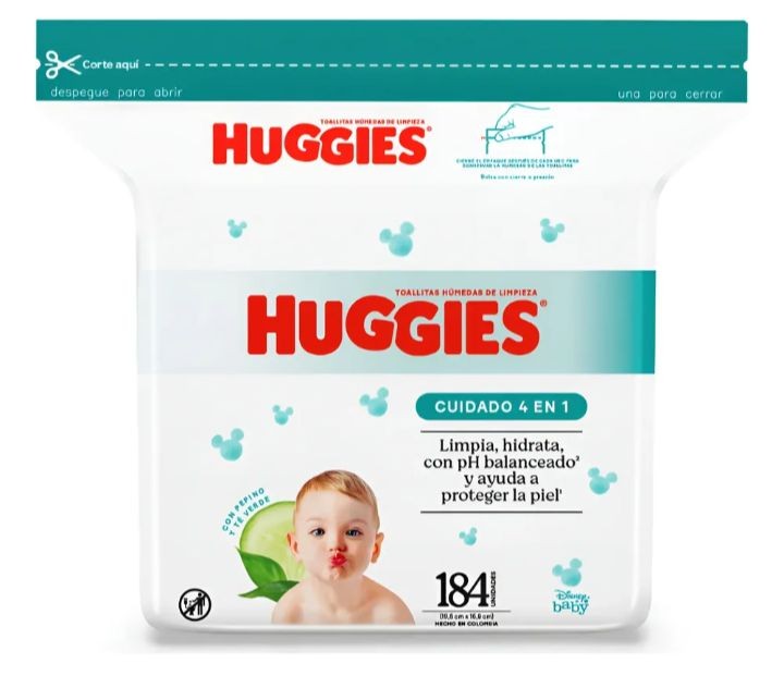 Huggies Toallitas humedas cuidado 4 en 1