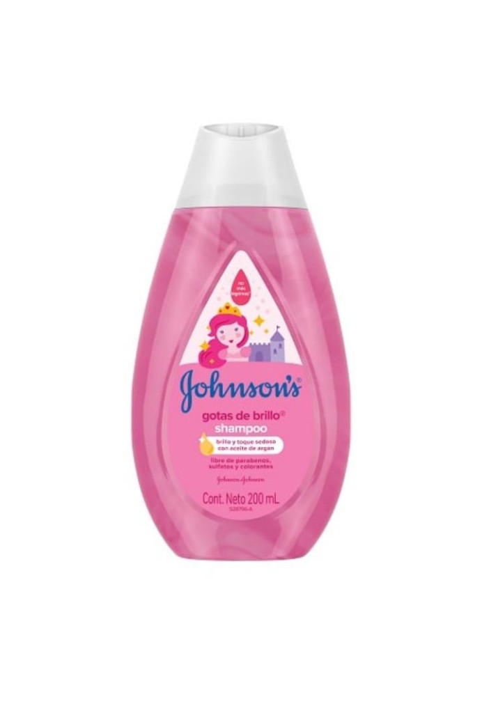 Johnson's Gotas de Brillo shampoo rosado 200ml