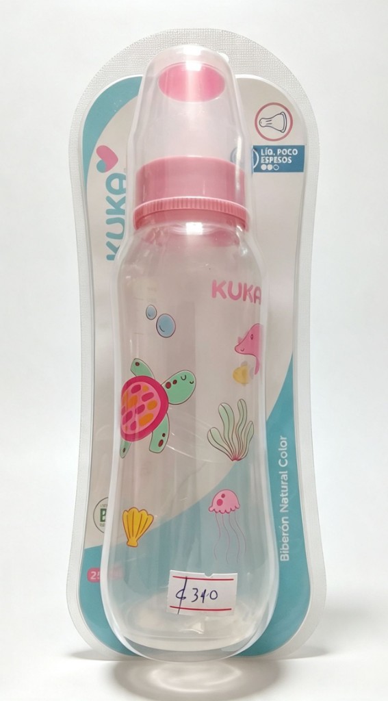 MAMADERA KUKA ROSA 250 ML FLUJO MEDIO