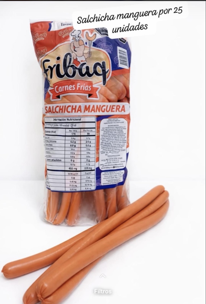 salchicha manguera fribaq x25