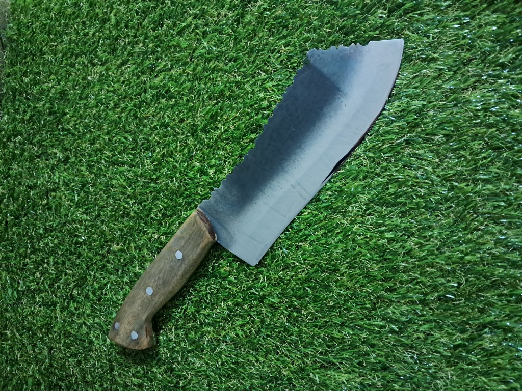 Cutelo G Full Tang 8" - cabo madeira - lâmina aço carbono