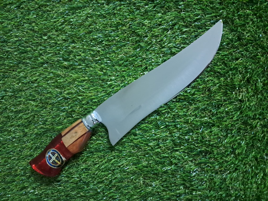 Picanheira 8" - cabo medalha São Bento - lâmina aço inox 2 mm