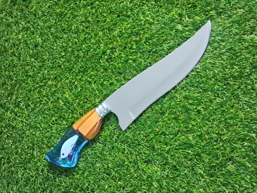 Picanheira 8" - cabo isca branca - lâmina aço inox 3 mm