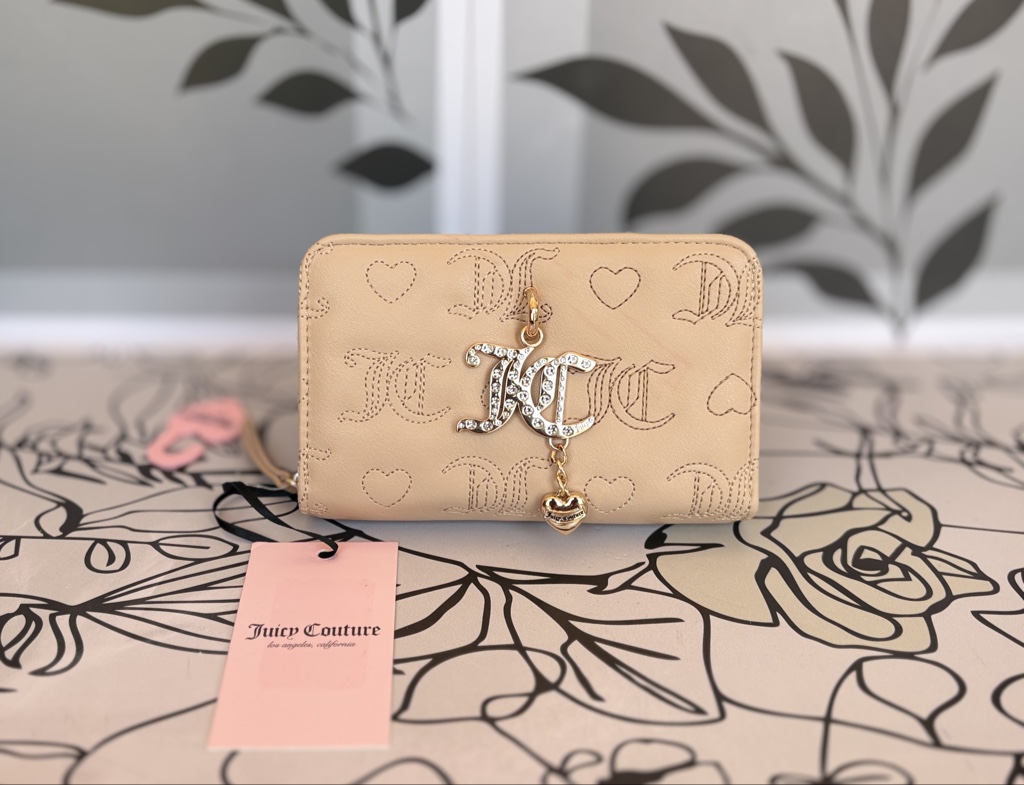 Billtera Negra Juicy Couture Beige