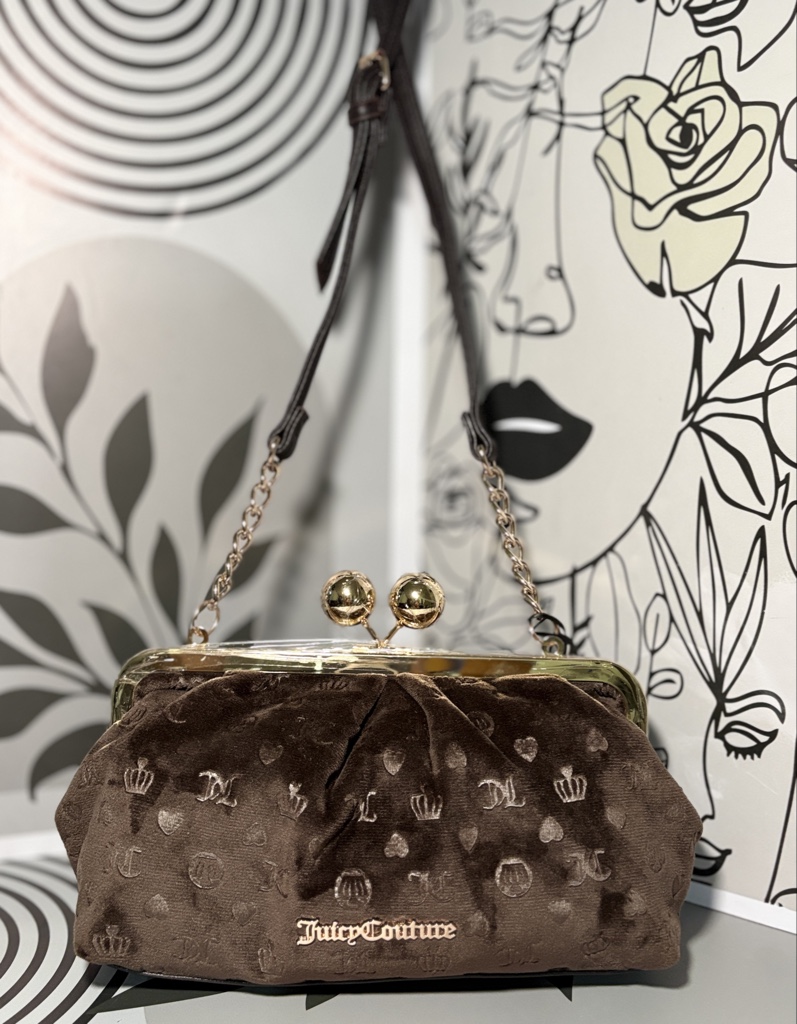 Bolso marrón terciopelo JC