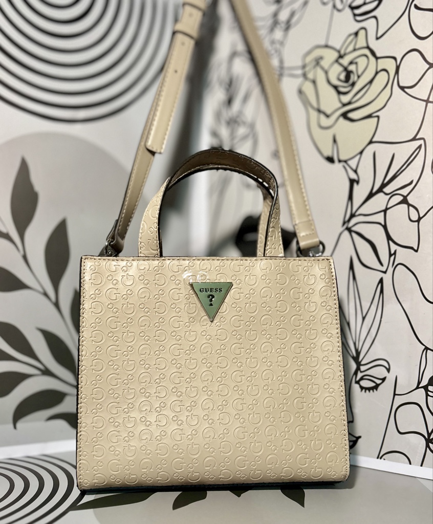 Mini tote Guess beige