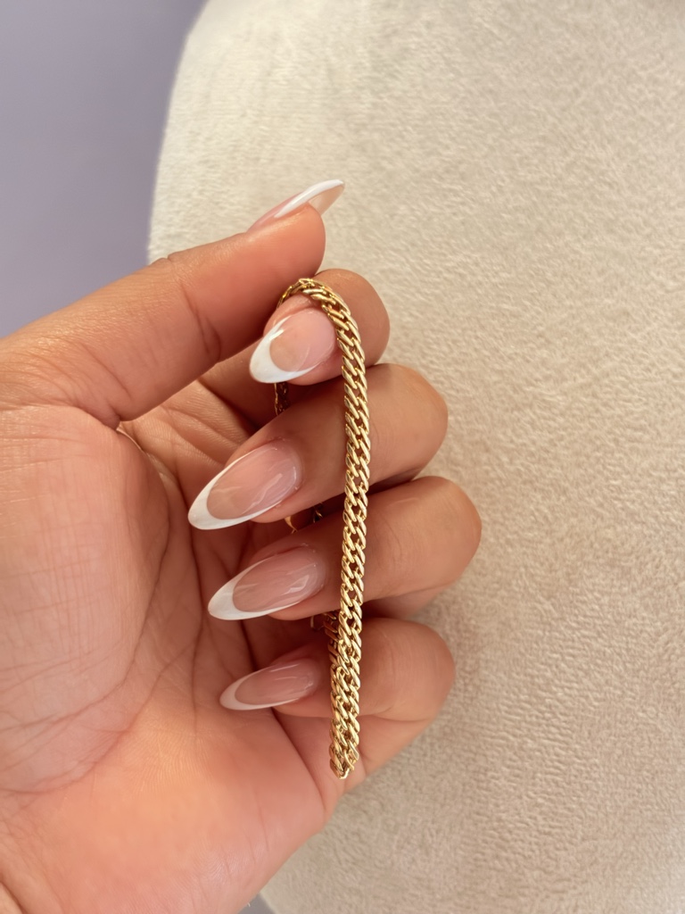 Pulsera Cubana Cruzada 19 CM