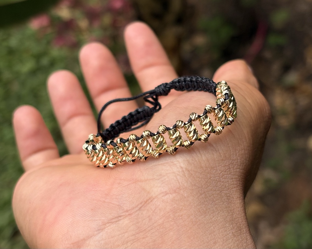 Pulsera tejida 3 carriles
