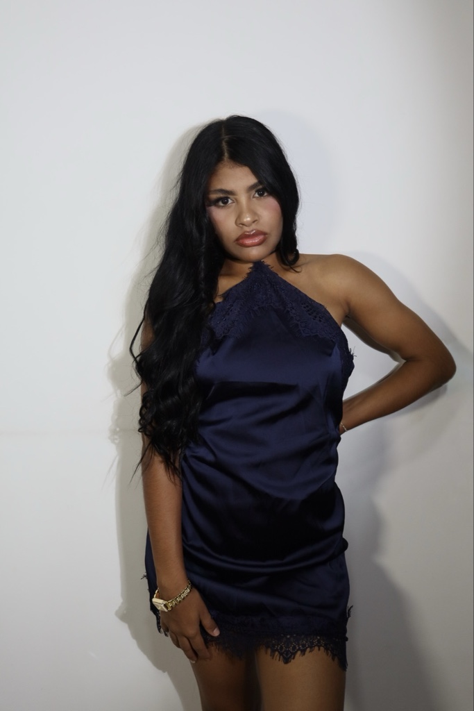 Vestido azul noche corto